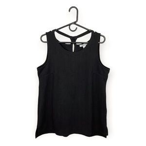White House Black Market Women’s Tank Top Textured Black Large